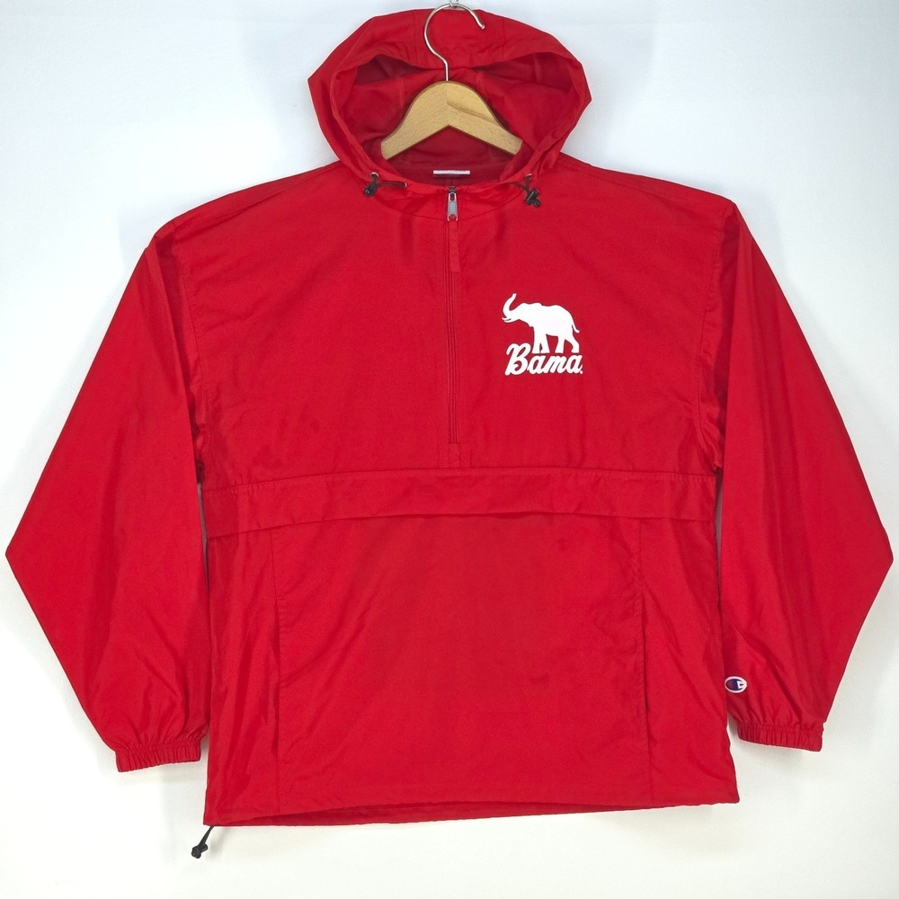 Champion Alabama Crimson Tide Jacket Mens Large NCAA Football Windbreaker Bama